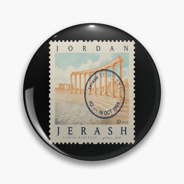 Item preview, Jerash Jordan Roman Colonnade Ancient City Stamp Sticker designed and sold by stickercuffs.
