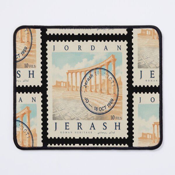 Item preview, Jerash Jordan Roman Colonnade Ancient City Stamp Sticker designed and sold by stickercuffs.