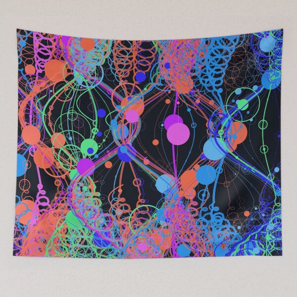 Item preview, Abstract Vibrant Neon Chaotic Geometric Pattern designed and sold by GraphyLab.