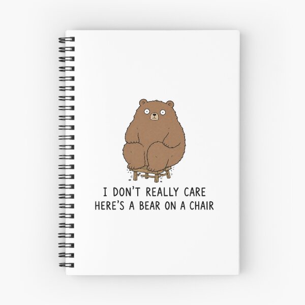 Item preview, I Don't Really Care Here's a Bear on a Chair Funny Bear Meme Cute Animal Humor designed and sold by MonkiFlipp.
