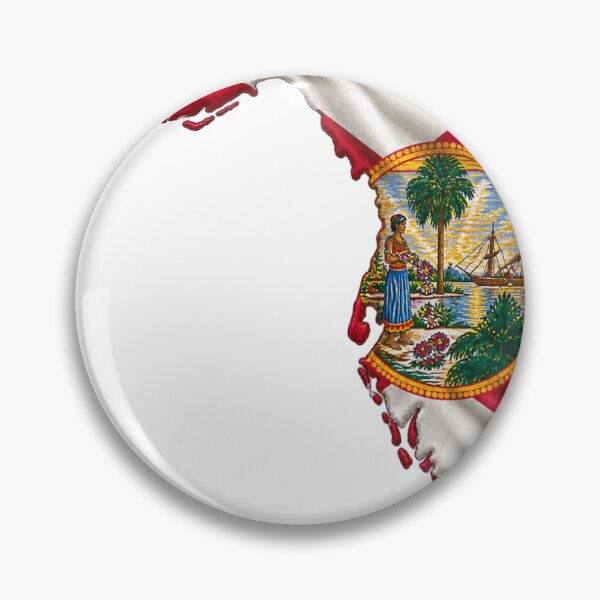 Item preview, Minimal Florida State Flag Map Sticker Design designed and sold by FunPurchase.