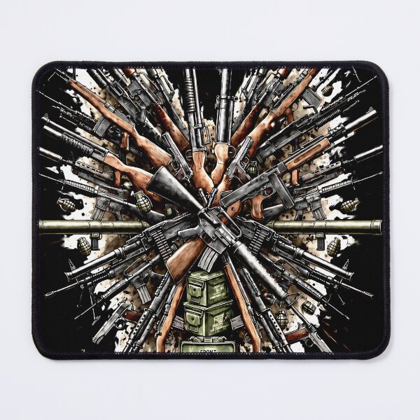 Item preview, military weapons army guns illustration bazooka tommy m16 designed and sold by dejco.art.