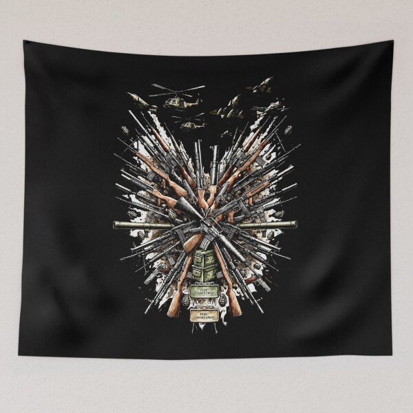 Item preview, military weapons army guns illustration bazooka tommy m16  designed and sold by dejco.art.
