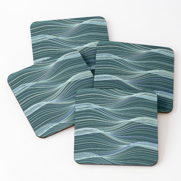 Item preview, Abstract Deep Teal Ocean Wavy Pattern designed and sold by GraphyLab.