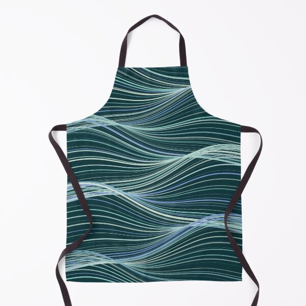 Item preview, Abstract Deep Teal Ocean Wavy Pattern designed and sold by GraphyLab.