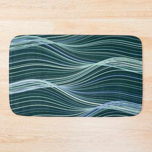 Item preview, Abstract Deep Teal Ocean Wavy Pattern designed and sold by GraphyLab.