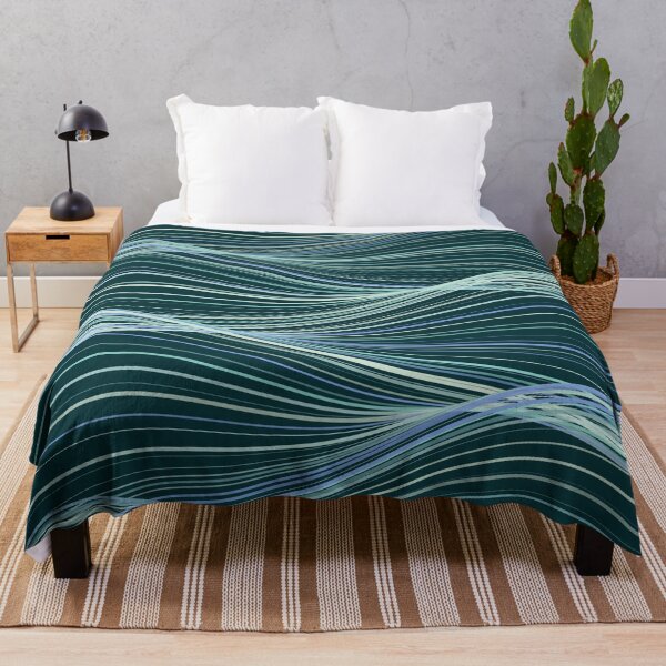 Item preview, Abstract Deep Teal Ocean Wavy Pattern designed and sold by GraphyLab.