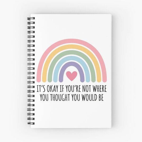 Item preview, Its Okay If Youre Not Where You Thought You Would Be Pastel Rainbow Quote designed and sold by raedattia.