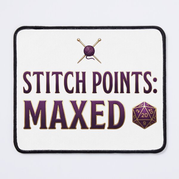 Item preview, Stitch Points Maxed – Funny Crochet Knitting RPG Gamer designed and sold by Kayshies8120.