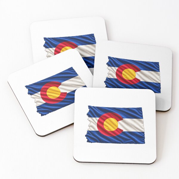 Item preview, Minimal Colorado State Flag Map Sticker Design designed and sold by FunPurchase.