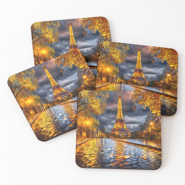 Item preview, Eiffel Tower Surrounded by Autumn Colors in Paris designed and sold by Artessie.