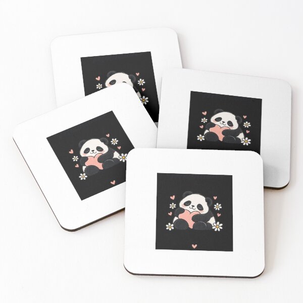Item preview, Cute Panda Heart Flowers designed and sold by ThilankaDesign.