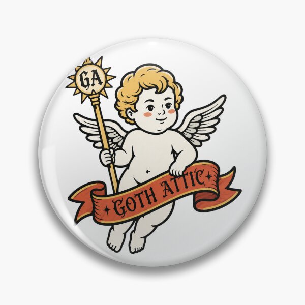 Item preview, Goth Attic Cherub Staff | Gothic Angel Illustration | Medieval Vintage Streetwear Art designed and sold by gothattic.