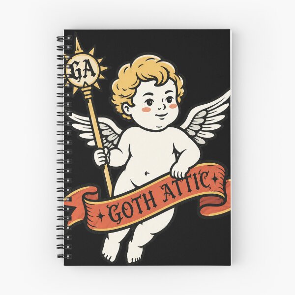 Item preview, Goth Attic Cherub Staff | Gothic Angel Illustration | Medieval Vintage Streetwear Art designed and sold by gothattic.