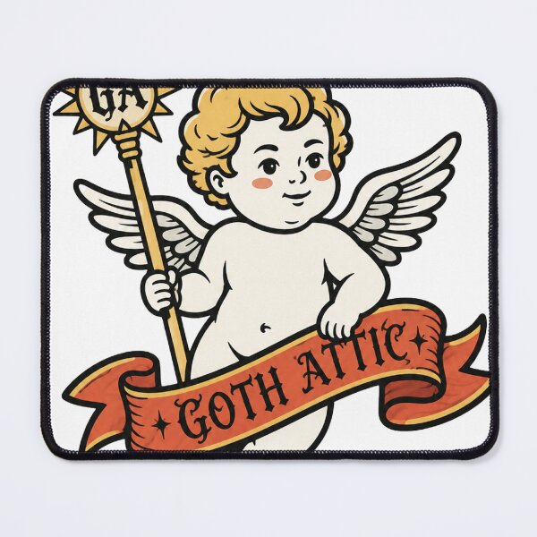 Item preview, Goth Attic Cherub Staff | Gothic Angel Illustration | Medieval Vintage Streetwear Art designed and sold by gothattic.
