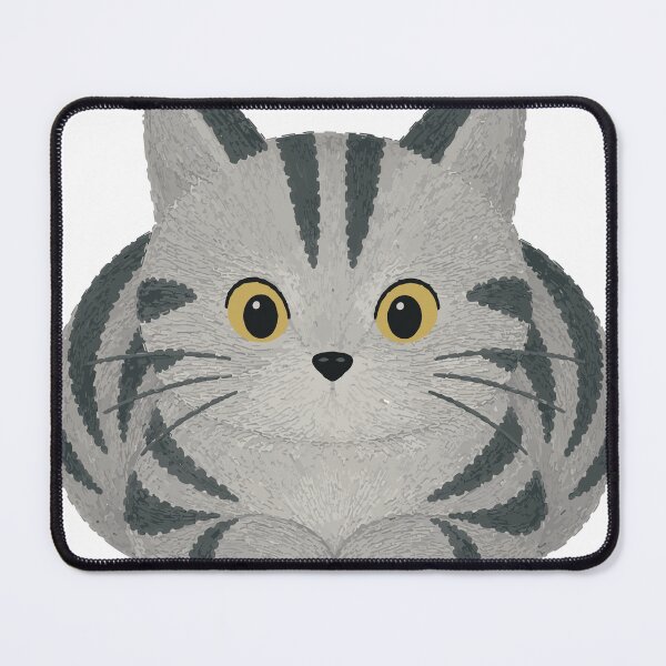 Item preview, Chubby Silver Tabby - Round Sitting Cat Illustration designed and sold by medicalkinoko.