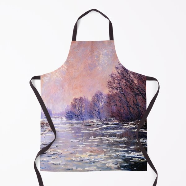 Item preview, River Thawing near Vétheuil: A Luminous Impressionist Study of Melting Ice designed and sold by artdesignsnow.