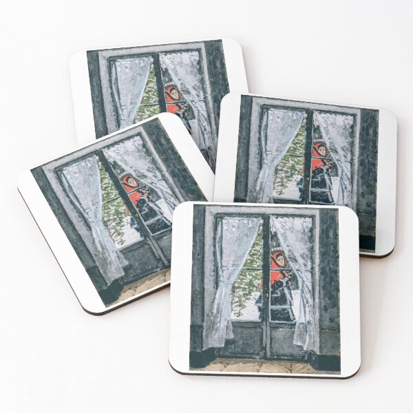 Item preview, The Red Kerchief Snowy Landscape and Gazing Woman Remastered designed and sold by studio-koichiro.