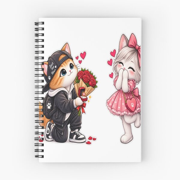 Item preview, Cute Cat Couple Valentine Love Proposal Sticker designed and sold by Genzfirevibes.