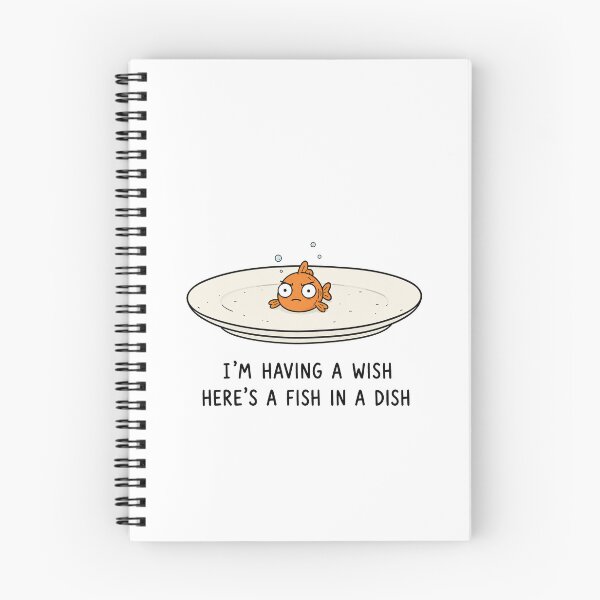Item preview, I'm Having a Wish Here's a Fish in a Dish Funny Fish Meme Cute Animal Humor designed and sold by MonkiFlipp.