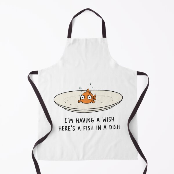 Item preview, I'm Having a Wish Here's a Fish in a Dish Funny Fish Meme Cute Animal Humor designed and sold by MonkiFlipp.