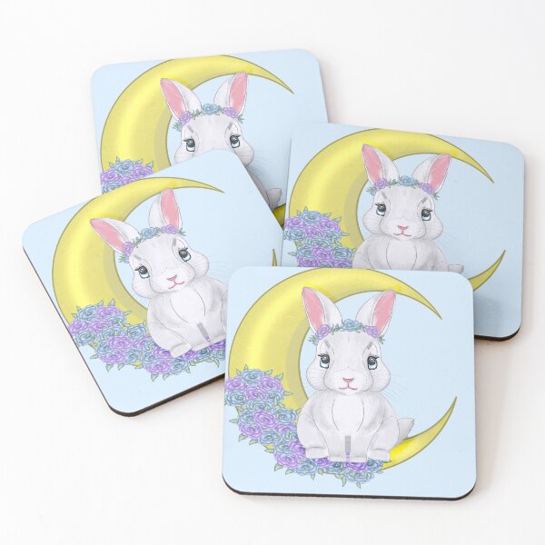 Item preview, Nova’s Moon – Floral Celestial Bunny designed and sold by LunarBunnyAlex.