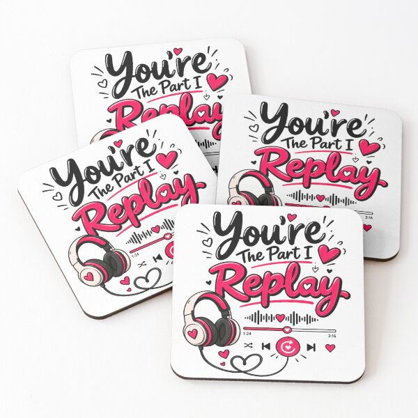 Item preview, You’re The Part I Replay – Romantic Music Lover Couple Design designed and sold by Lovestickerco.