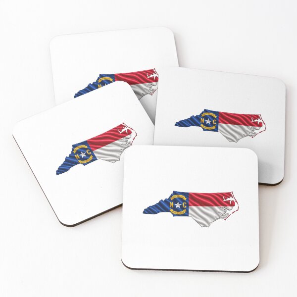 Item preview, Minimal North Carolina State Flag Map Sticker Design designed and sold by FunPurchase.