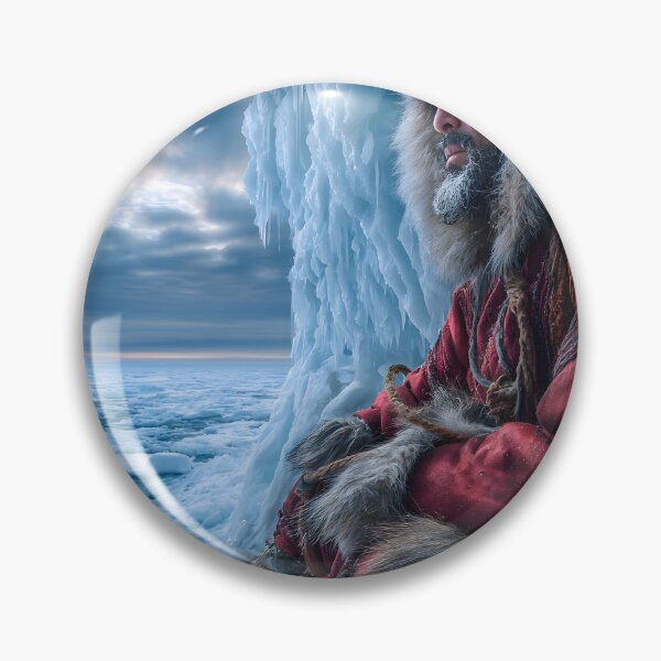 Item preview, Serene Eskimo Man Contemplating in the Ice designed and sold by Artessie.