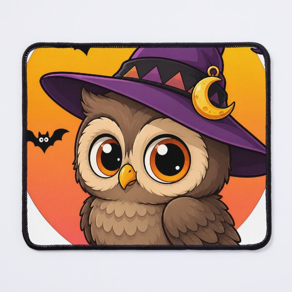 Item preview, Cute Halloween Owl Witch With Purple Hat designed and sold by BloomWart.