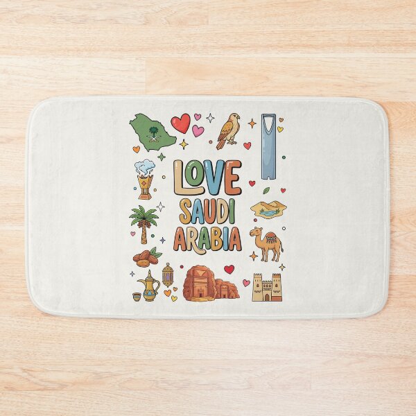 Item preview, Love Saudi Arabia Cute Cultural Doodles & Iconic Landmarks أحب السعودية - توثيق فني لأبرز المعالم والتراث السعودي designed and sold by mashmosh.