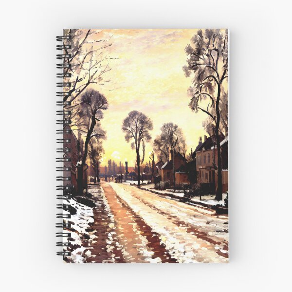 Item preview, Road at Louveciennes, Melting Snow, Sunset designed and sold by artdesignsnow.