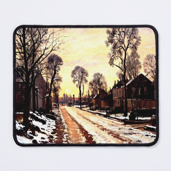 Item preview, Road at Louveciennes, Melting Snow, Sunset designed and sold by artdesignsnow.