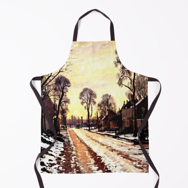 Item preview, Road at Louveciennes, Melting Snow, Sunset designed and sold by artdesignsnow.
