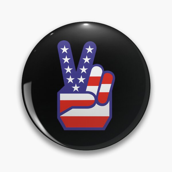 Item preview, American Flag Peace Hand Sign Poster designed and sold by justlookamazing.
