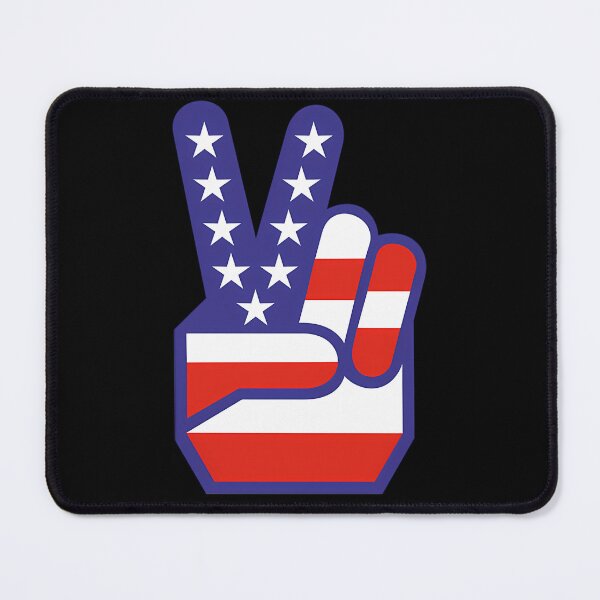 Item preview, American Flag Peace Hand Sign Poster designed and sold by justlookamazing.