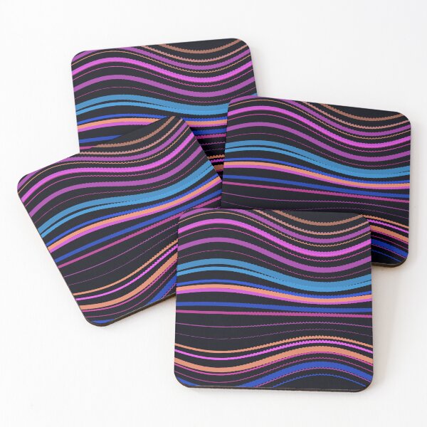 Item preview, Vibrant Neon Multicolor Wavy Stripe Pattern designed and sold by GraphyLab.