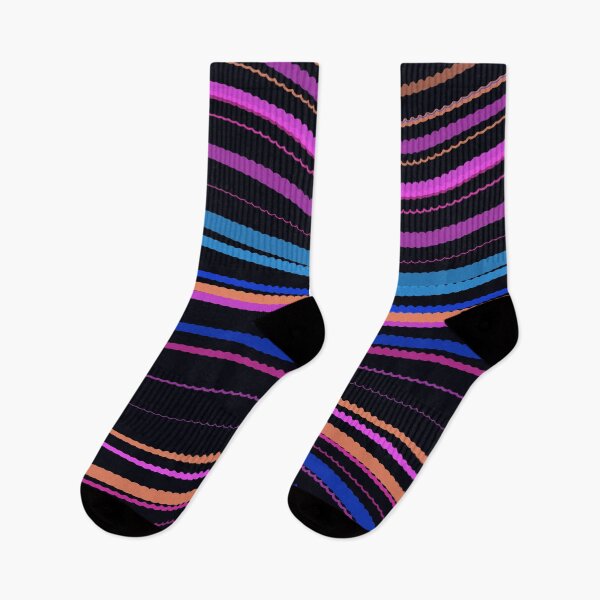 Item preview, Vibrant Neon Multicolor Wavy Stripe Pattern designed and sold by GraphyLab.