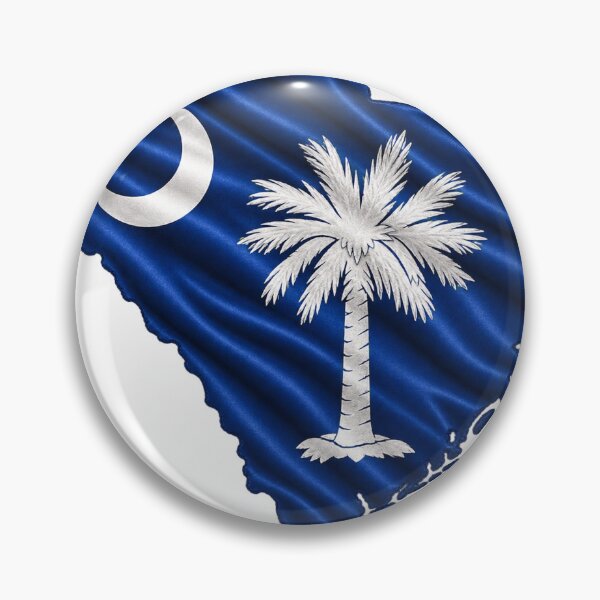 Item preview, Minimal South Carolina State Flag Map Sticker Design designed and sold by FunPurchase.