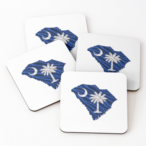 Item preview, Minimal South Carolina State Flag Map Sticker Design designed and sold by FunPurchase.