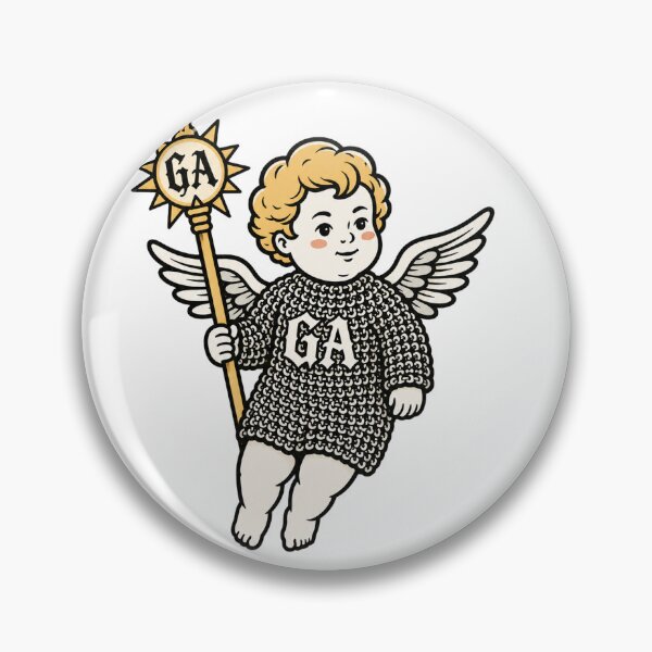 Item preview, Goth Attic Chainmail Cherub | Gothic Medieval Angel | Dark Fantasy Illustration designed and sold by gothattic.
