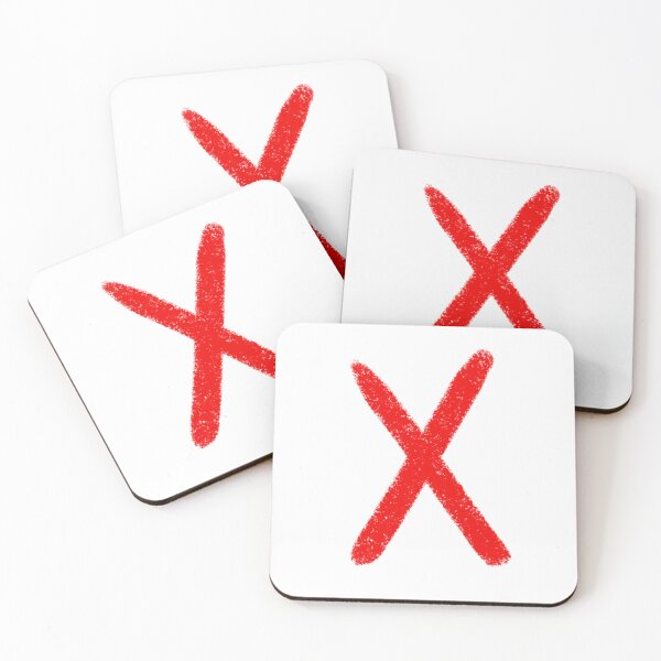 Item preview, Hand Drawn Red Cross Mark X Symbol Minimalist Doodle Artwork designed and sold by SomiMotion.