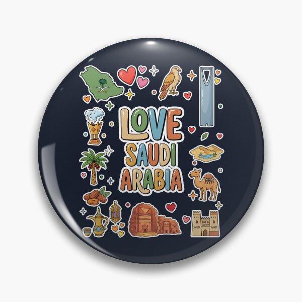 Item preview, Saudi Arabia Landmarks & Heritage Cute Doodle Collage معالم وتراث المملكة العربية السعودية - رسم كرتوني لطيف designed and sold by mashmosh.