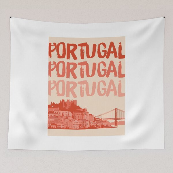 Item preview, Portugal Lisbon Skyline, Vintage Bridge Wall Art designed and sold by MarkedArtPrints.