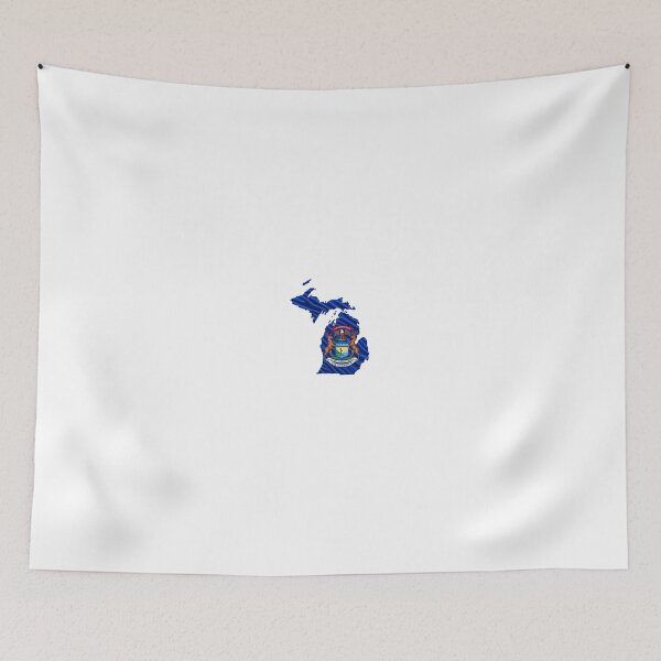 Item preview, Minimal Michigan State Flag Map Sticker Design designed and sold by FunPurchase.