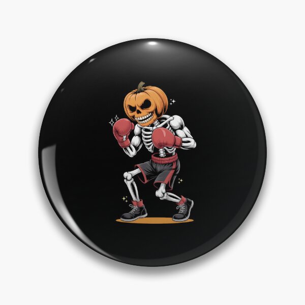 Item preview, halloween boxing skeleton with pumpkin head – spooky fighter designed and sold by JackBouse58.