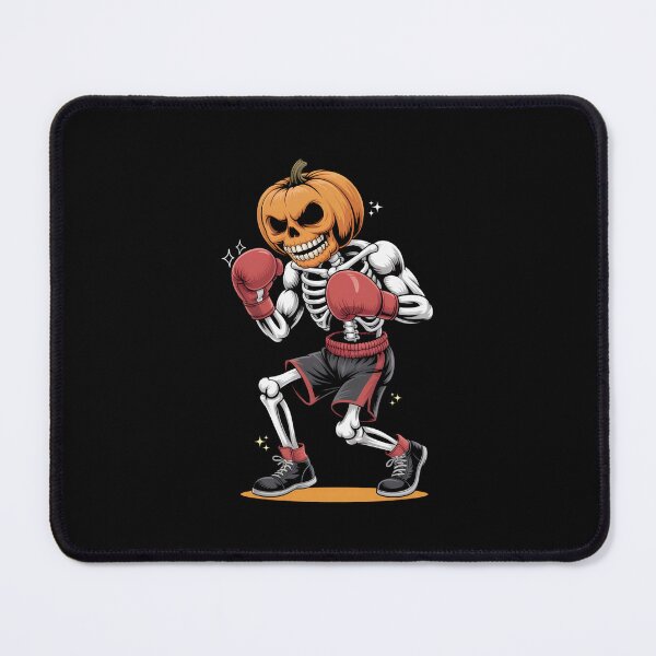 Item preview, halloween boxing skeleton with pumpkin head – spooky fighter designed and sold by JackBouse58.