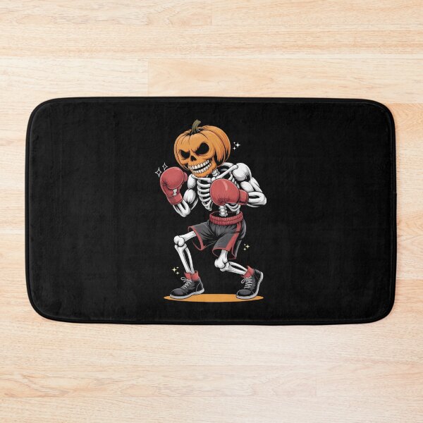 Item preview, halloween boxing skeleton with pumpkin head – spooky fighter designed and sold by JackBouse58.