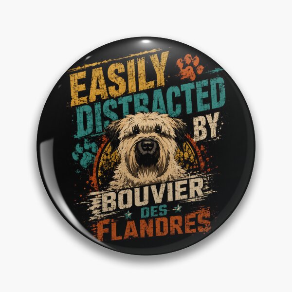 Item preview, Easily Distracted By Bouvier Des Flandres Dog Lover Pet Owner designed and sold by HumansStuck12.