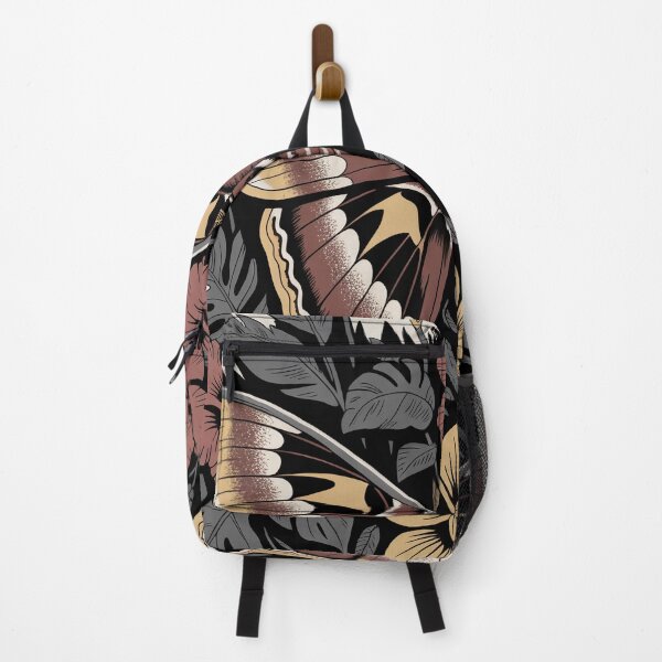 Item preview, Dark Moth Among Hibiscus and Monstera designed and sold by NuvoraNest.